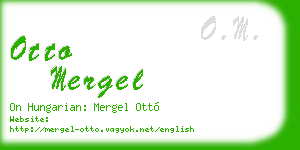otto mergel business card